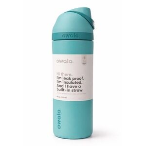 Owala FreeSip 24oz Insulated Stainless Steel Water Bottle 90s Kid Blue Teal